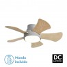 Ventilador de Techo Fabrilamp Gregario Gris Ø82cm Palas Rev Blanco/Haya