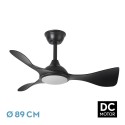 Ventilador de Techo Fabrilamp Caimán Negro Ø89cm 36W CCT