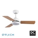 Ventilador de Techo Fabrilamp Pórtico Blanco Ø91.4cm Palas Blanco/Haya