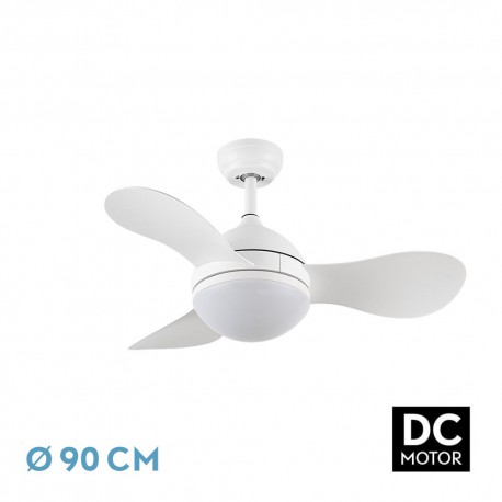 Ventilador de Techo Fabrilamp Sólido Blanco Ø90cm 24W CCT