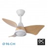 Ventilador de Techo Fabrilamp Jaguar Blanco/Haya Ø96cm 30W CCT