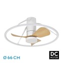 Ventilador de Techo Fabrilamp Oporto Blanco/Haya Ø66cm 46W CCT