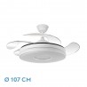 Ventilateur de plafond Fabrilamp Dani Blanc Rétractable Ø107cm