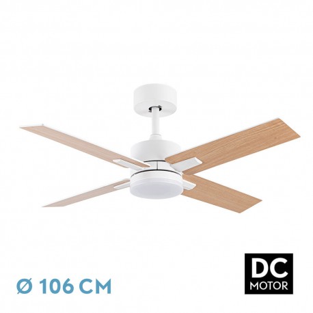 Ventilador de Techo Fabrilamp Talco Blanco Palas Blanco/Haya Ø106cm