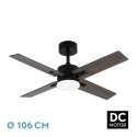 Ventilador de Techo Fabrilamp Talco Negro Palas Negro/Gris Ø106cm