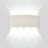 Aplique de Pared para Exterior LED Mantra Arcs Blanco Cálida 8W