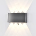 Aplique de Pared para Exterior LED Mantra Arcs Gris Oscuro Cálida 8W