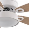 Ventilateur de Plafond Fabrilamp Braw Blanc Pales Blanc/Hêtre Ø106.7cm