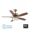 Ventilador de Techo Fabrilamp Braw Cuero Palas Nogal/Roble Ø106.7cm