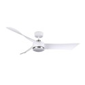 Ventilador de Techo Fabrilamp Tempel Blanco/Níquel Ø132cm 26W CCT