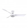 Ventilateur de Plafond Fabrilamp Tempel Blanc/Nickel Ø132cm 26W CCT