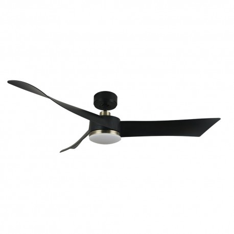 Ventilador de Techo Fabrilamp Tempel Negro/Cuero Ø132cm 26W CCT