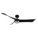 Ventilateur de Plafond Fabrilamp Tempel Noir/Cuir Ø132cm 26W CCT