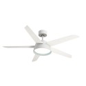 Ventilateur de Plafond Fabrilamp Lebeche Blanc Pales Blanc/Hêtre Ø132cm