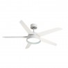 Ventilateur de Plafond Fabrilamp Lebeche Blanc Pales Blanc/Hêtre Ø132cm