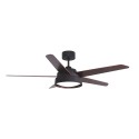 Ventilateur de Plafond Fabrilamp Lebeche Brun Pales Noyer/Chêne Ø132cm