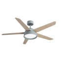 Ventilateur de Plafond Fabrilamp Lebeche Vert Pales Blanc/Hêtre Ø132cm