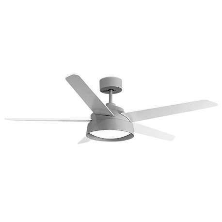 Ventilateur de Plafond Fabrilamp Lebeche Gris Pales Blanc/Hêtre Ø132cm