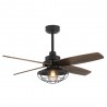 Ventilateur de Plafond Fabrilamp Aquilo Noir/Chêne Ø119,4cm