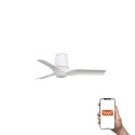 Ventilador de Techo Faro Hey Tub Tuya Smart DC Ø90cm Blanco 10W CCT