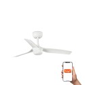 Ventilador de Techo Faro Mini Punt Tuya Smart Ø90cm Blanco 10W CCT