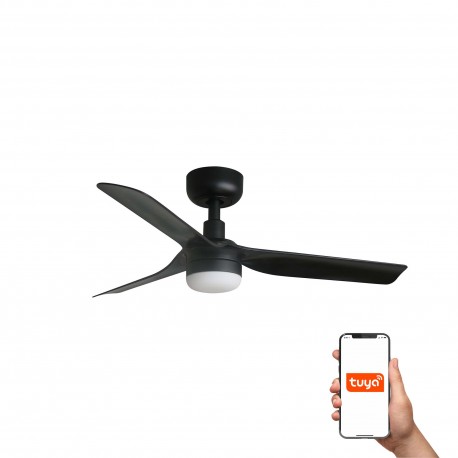 Ventilador de Techo Faro Mini Punt Tuya Smart Ø90cm Negro 10W CCT