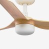 Ventilador de Techo Faro Mini Punt WiZ Smart Ø90cm Blanco/Madera 10W CCT