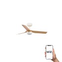 Ventilador de Techo Faro Mini Punt WiZ Smart Ø90cm Blanco/Madera 10W CCT