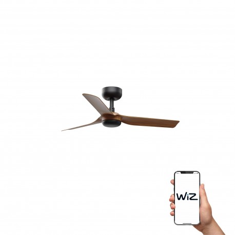 Ventilador de Techo Faro Mini Punt Wiz Smart Ø90cm Negro/Nogal Sin Luz