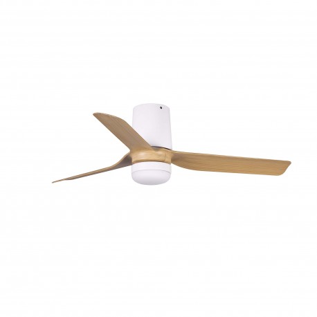 Ventilador de Techo Faro Mini Punt Tub Ø90cm Blanco/Arce 10W CCT